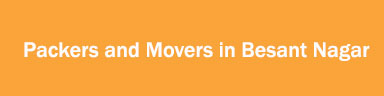 Packers and Movers in Besant Nagar