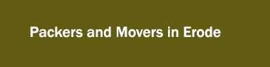 Packers and Movers in Erode